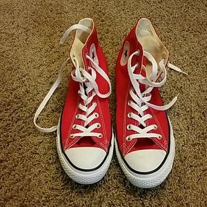 Red Converse High Tops BRAND NEW